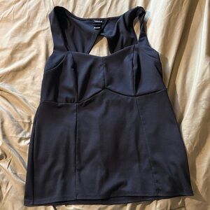 Torrid Black Sleeveless Top with Cutout Detail